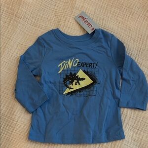 Cat & Jack Dino Expert Long Sleeve Shirt - Blue